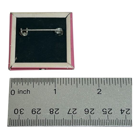 Vintage The Beach Boys Surf Don't Surf Tour 1991 Pink Crosswalk Sign Button - Picture 2 of 3